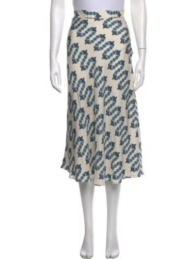Pre-owned La Doublej Silk Midi Length Skirt In Neutral