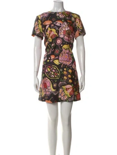 Pre-owned La Doublej Silk Mini Dress In Black