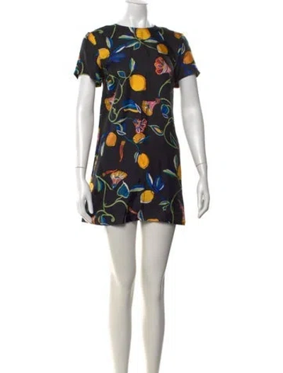 Pre-owned La Doublej Silk Mini Dress In Black