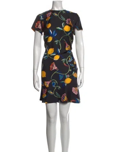 Pre-owned La Doublej Silk Mini Dress In Black