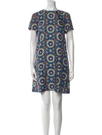 Pre-owned La Doublej Silk Mini Dress In Blue