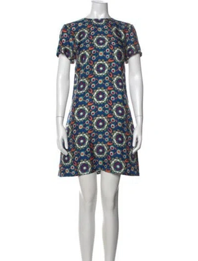 Pre-owned La Doublej Silk Mini Dress In Blue