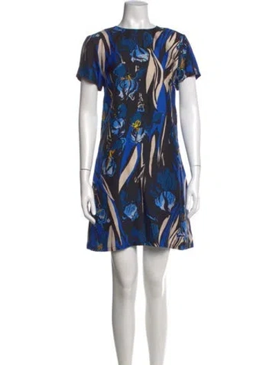 Pre-owned La Doublej Silk Mini Dress In Blue