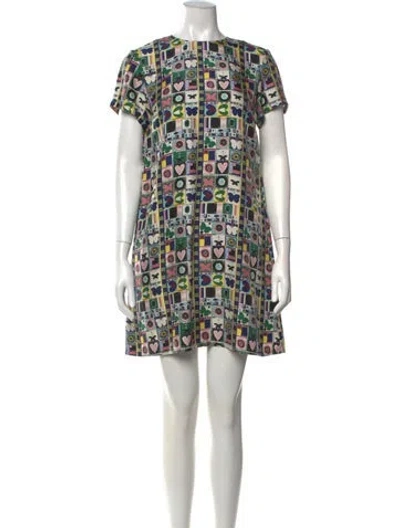 Pre-owned La Doublej Silk Mini Dress In Blue