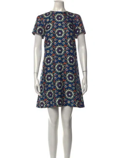 Pre-owned La Doublej Silk Mini Dress In Blue