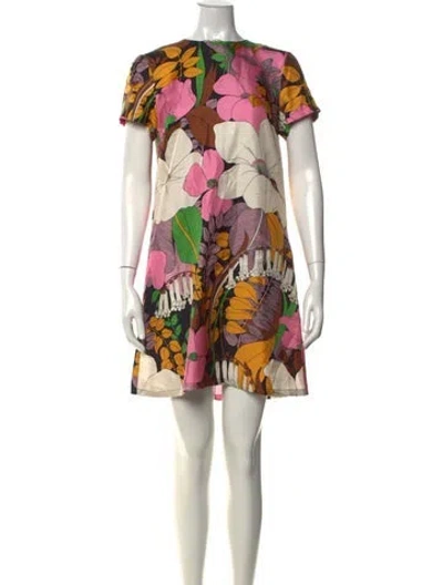 Pre-owned La Doublej Silk Mini Dress In Brown