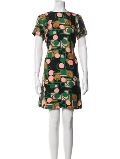 Pre-owned La Doublej Silk Mini Dress In Green