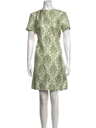 Pre-owned La Doublej Silk Mini Dress In Green