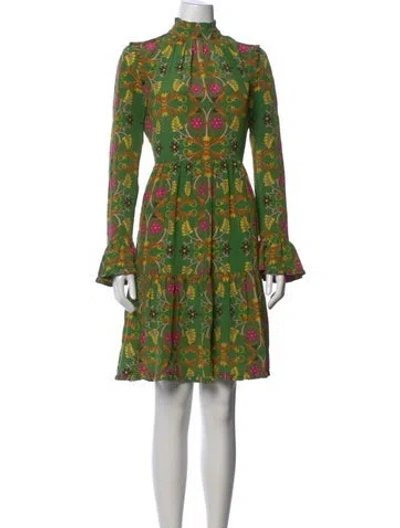 Pre-owned La Doublej Silk Mini Dress In Green
