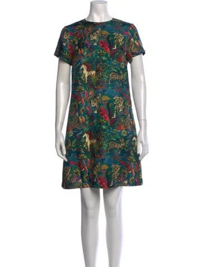 Pre-owned La Doublej Silk Mini Dress In Green
