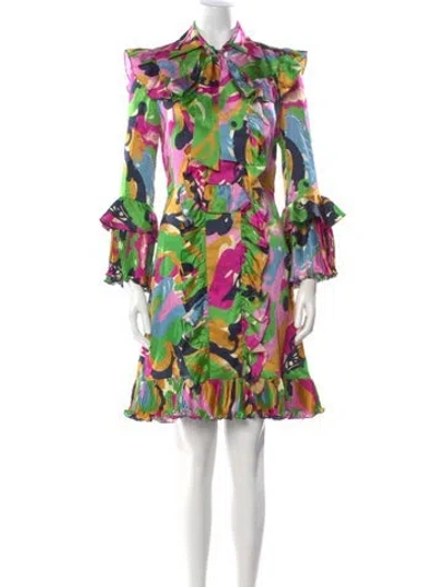 Pre-owned La Doublej Silk Mini Dress In Multi