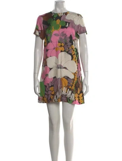 Pre-owned La Doublej Silk Mini Dress In Multi
