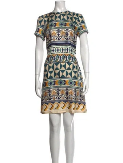 Pre-owned La Doublej Silk Mini Dress In Multicolor