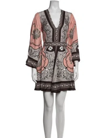 Pre-owned La Doublej Silk Mini Dress In Multicolor