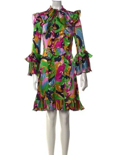 Pre-owned La Doublej Silk Mini Dress In Multicolor