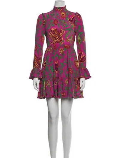 Pre-owned La Doublej Silk Mini Dress In Multicolor