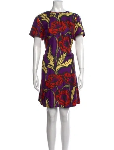 Pre-owned La Doublej Silk Mini Dress In Purple