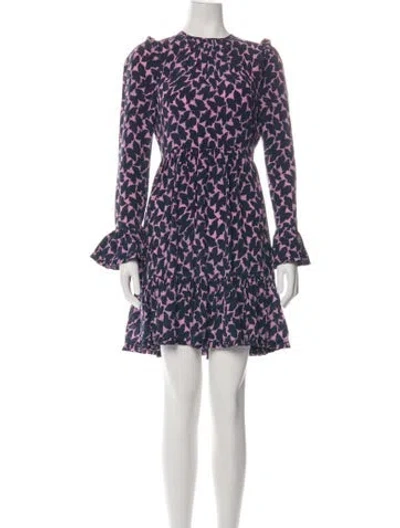 Pre-owned La Doublej Silk Mini Dress In Purple