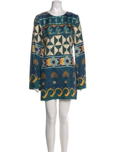 Pre-owned La Doublej Silk Mini Dress W/ Tags In Blue