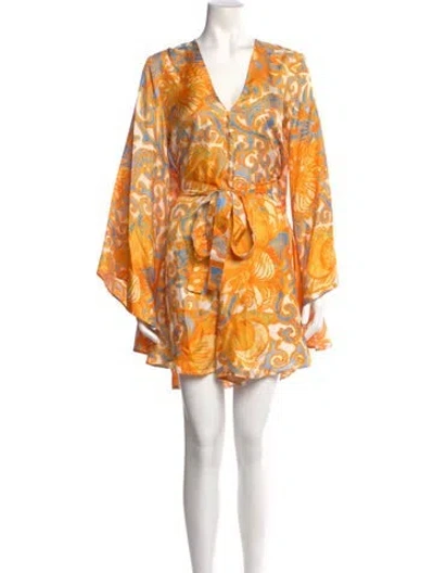 Pre-owned La Doublej Silk Mini Dress W/ Tags In Orange