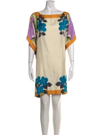 Pre-owned La Doublej Silk Mini Dress In White