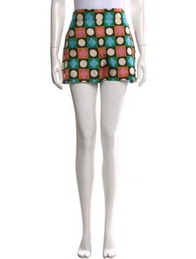 Pre-owned La Doublej Silk Mini Shorts In Green