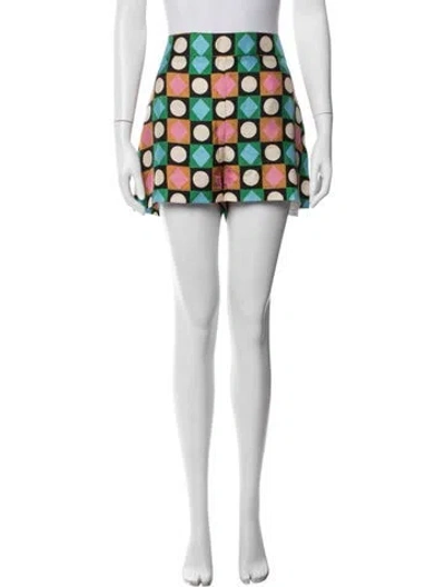 Pre-owned La Doublej Silk Mini Shorts In Green