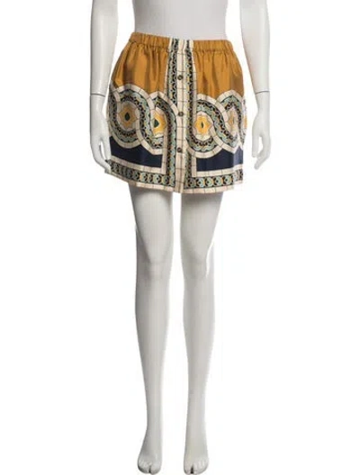 Pre-owned La Doublej Silk Mini Skirt In Orange