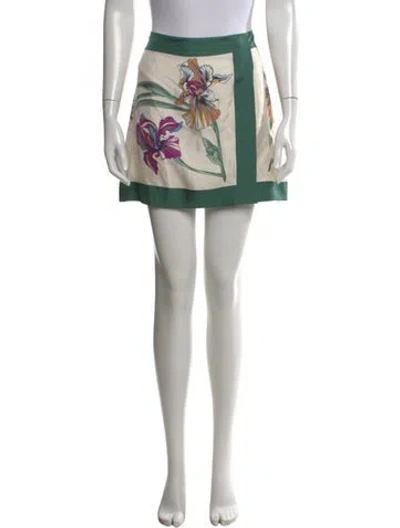 Pre-owned La Doublej Silk Mini Skirt W/ Tags In Multi