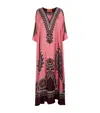 La Doublej La Double J Muumuu Printed Silk-satin Maxi Dress In Pink
