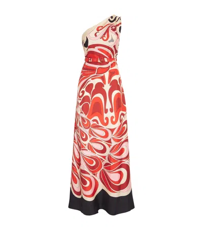 LA DOUBLEJ SILK ONE-SHOULDER ROY MAXI DRESS