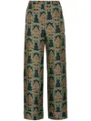 La Doublej Herald Silk Pajama Pants In Black