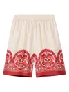 La Doublej La Double J Palazzo Printed Silk-twill Shorts