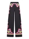 La Doublej Silk Palazzo Trousers In Multi