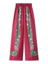 La Doublej Palazzo Printed Silk Wide-leg Pants In Multi