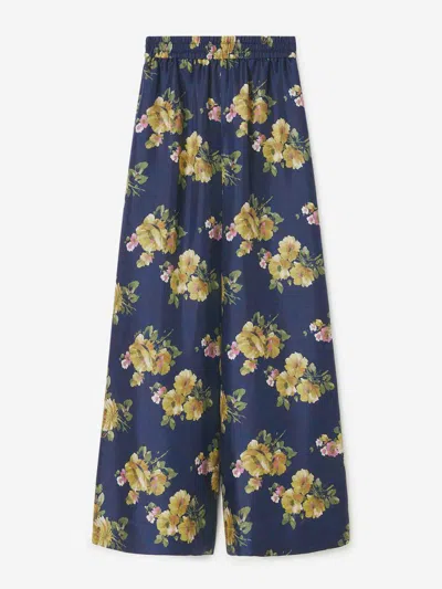 La Doublej Silk Palazzo Trousers In Pink