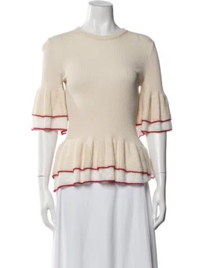 Pre-owned La Doublej Silk Patterned Sweater In Neutral