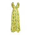 La Doublej Silk Penelope Maxi Dress In Yellow