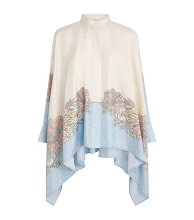 La Doublej Silk Printed Foulard Blouse
