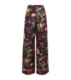 La Doublej Silk Printed Pajama Wide-leg Trousers In Multi