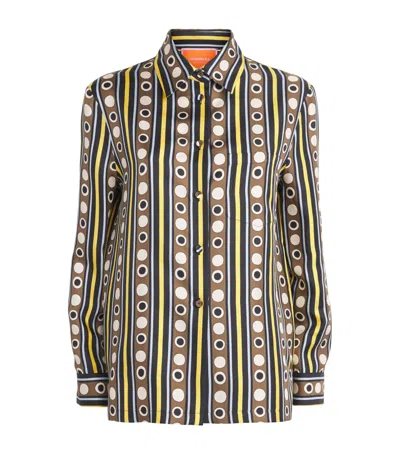 La Doublej Silk Printed Shirt In Multi