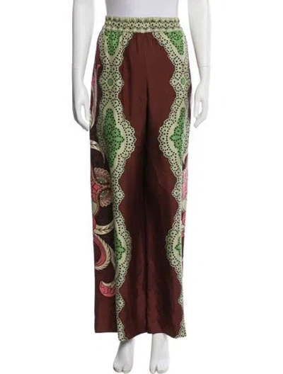 Pre-owned La Doublej Silk Printed Sweatpants In Multi