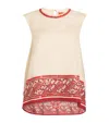 La Doublej La Double J San Carlo Printed Silk-twill Top In Red