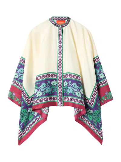 La Doublej Silk Scarf Shirt In Multi