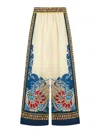 La Doublej Multicolor Palazzo Pants With Wide Leg And All-over Print In Silk Woman In Multi