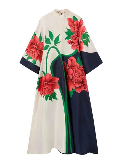 La Doublej Silk Twill Dress In Multi