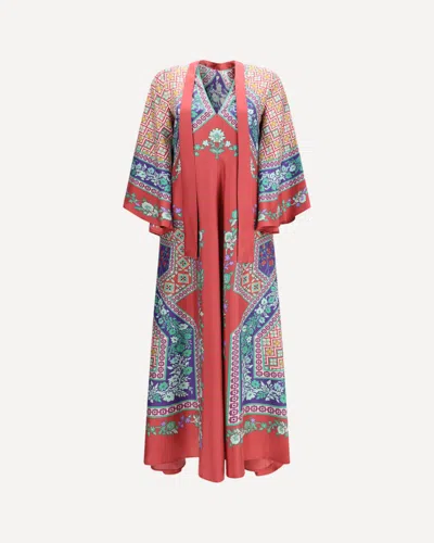La Doublej La Double J Silk Twill Magnifico Dress In Multi