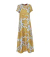 La Doublej Floral-print Silk Maxi Dress In Yellow