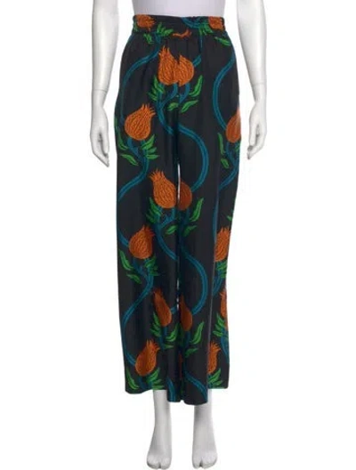 Pre-owned La Doublej Silk Wide Leg Pants In Black