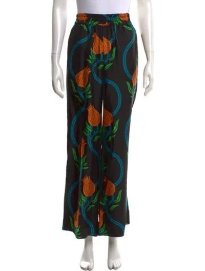 Pre-owned La Doublej Silk Wide Leg Pants In Black